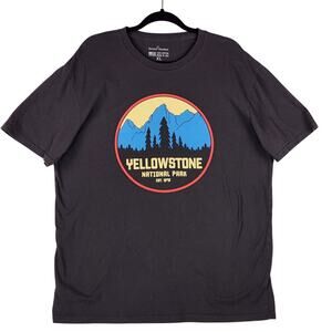 General Standard Mens Yellowstone National Park Graphic Tee XL Brown